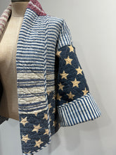 Quilt coat jacket "USA" OOAK , OSFM